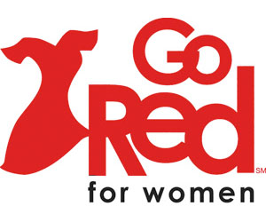 "go red for women" with red dress