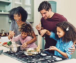 family cooking