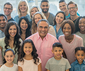 group of people smiling