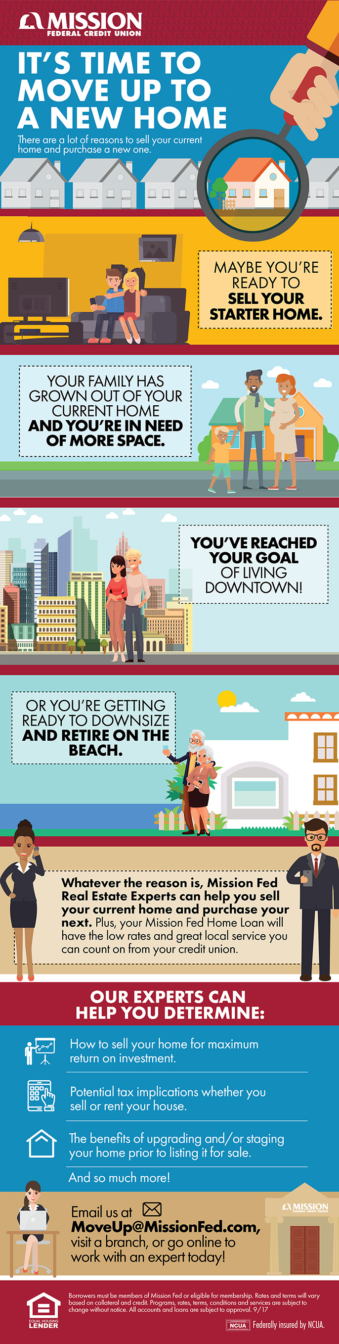 it's time to move up into a new home infographic