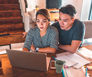 couple looking at computer 