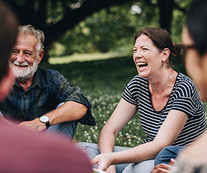 people laughing 