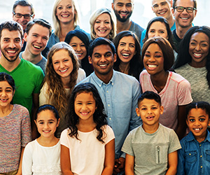 group of people smiling